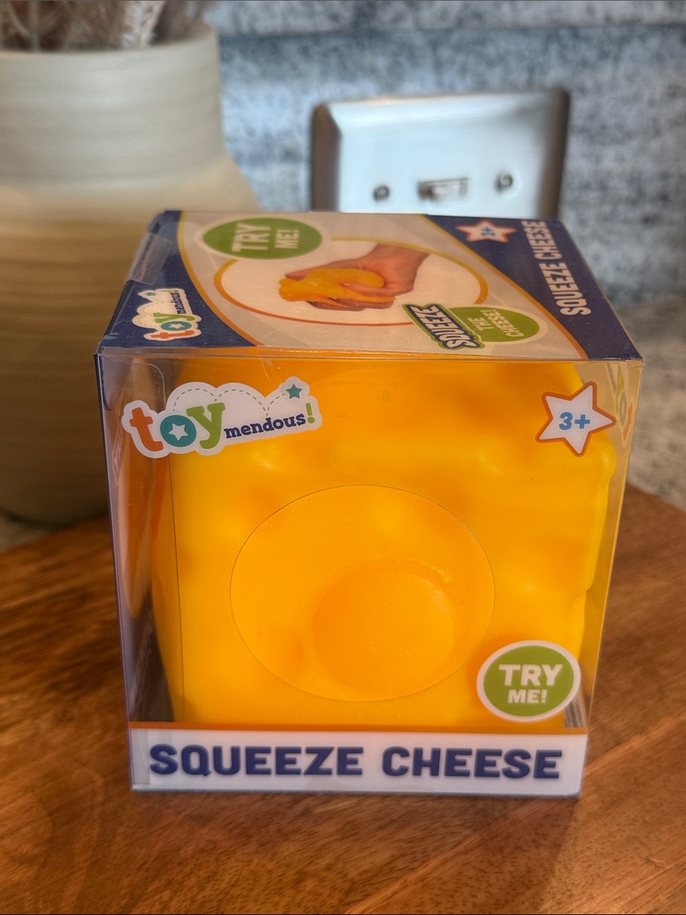 Squeeze Cheese Squishy Toy - Yellow